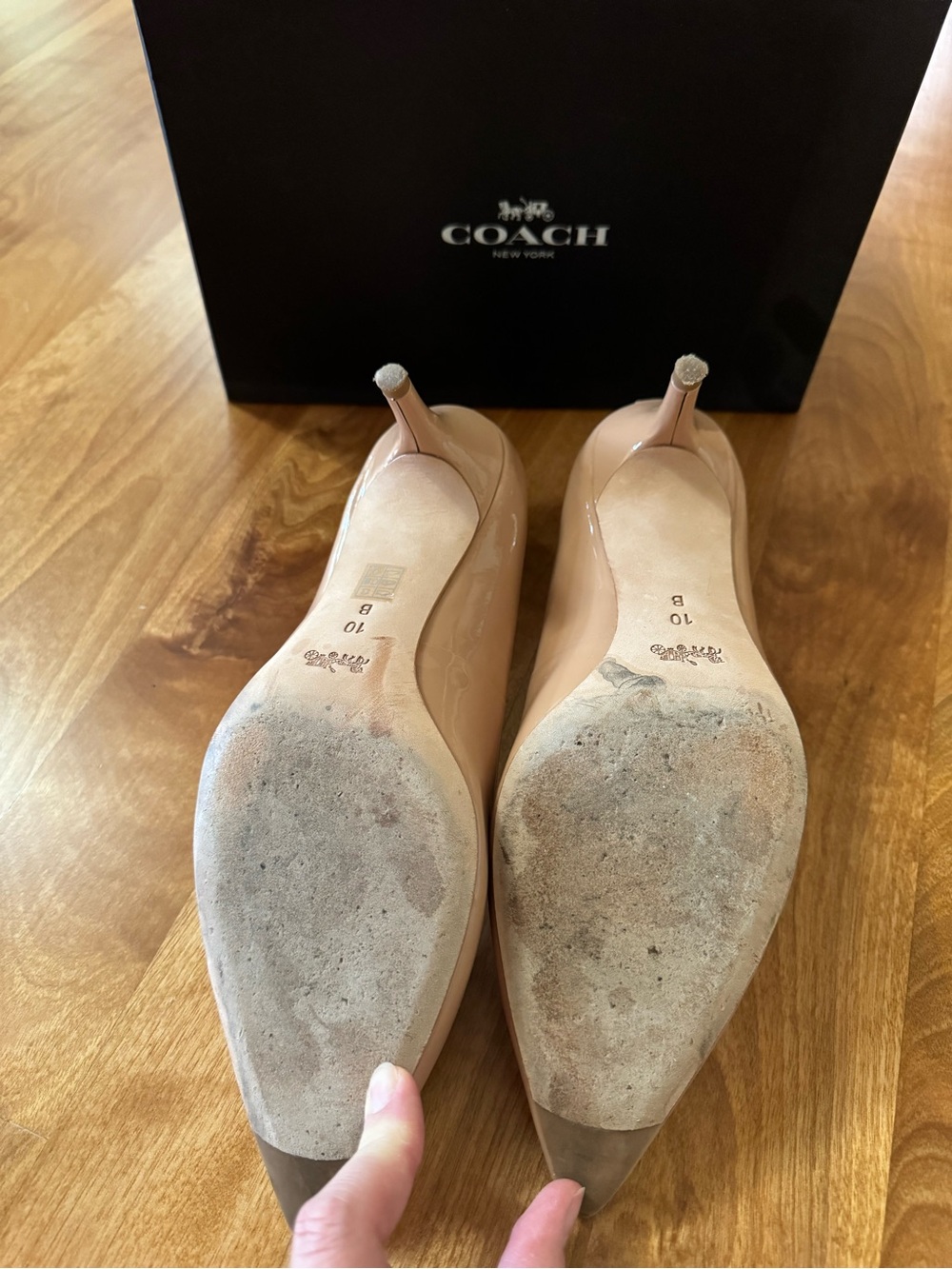 Coach Blush Patent Leather Pointed-Toe Pumps - Picture 6 of 8